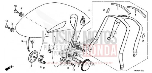 AILE AVANT VFR800XF de 2015